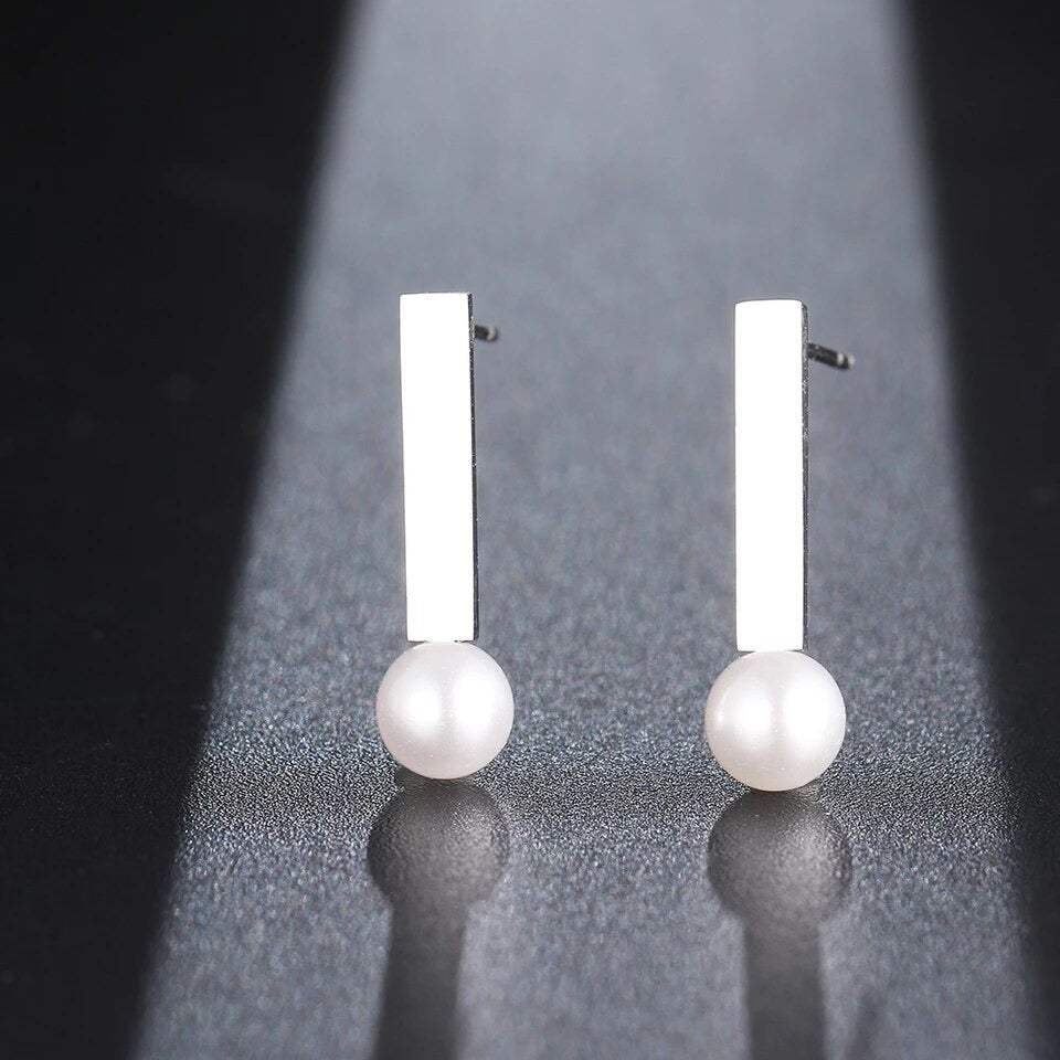 Official Pearl and Bar  studs