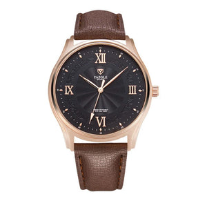 Yazole Mens Classic Leather Watch