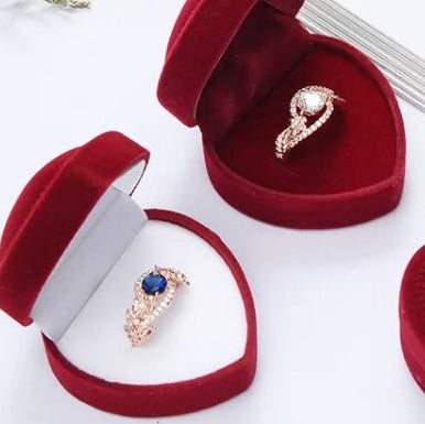 Ring box love maroon