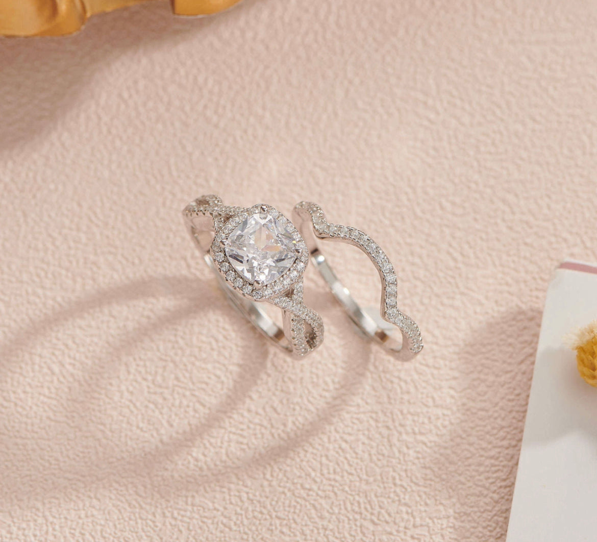 Double  Pop Sterling Silver Ring 925