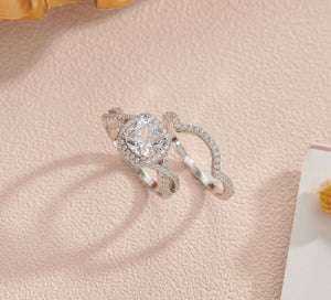 Double  Pop Sterling Silver Ring 925